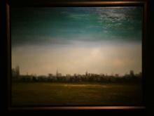 P Bell City Skyline Oil Painting
