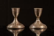 Sterling Silver Candlestick Pair 3