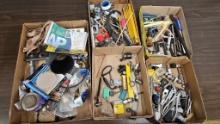 5 boxes of miscellaneous tool items