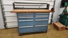 Workbench with tool storage, 72" wide, 31"