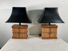 Pair of Mid Century Modern Chinese Style Lamps