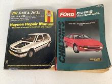 Chilton's Ford Probe and Haynes VW Golf and Jetta Automotive Repair Manuals