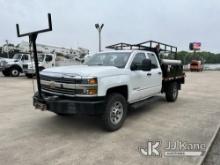 (Conway, AR) 2016 Chevrolet Silverado 3500HD 4x4 Extended-Cab Flatbed Truck Runs & Moves, Dent in Fr
