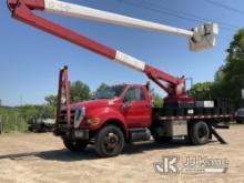 (Shakopee, MN) Hi-Ranger 5FC-55, Bucket Truck rear mounted on 2008 Ford F750 Flatbed/Utility Truck S