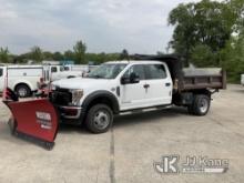 (South Beloit, IL) 2019 Ford F550 4x4 Crew-Cab Dump Truck Runs & Moves) (Check Engine Light On) (Sel