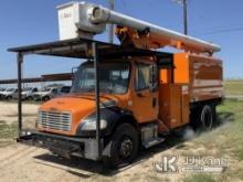 Altec LRV-55, Over-Center Bucket Truck mounted behind cab on 2011 Freightliner M2 106 Chipper Dump T