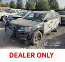 2018 Ford Explorer AWD Police Interceptor Sport Utility Vehicle Not Running, No Key, Wrecked