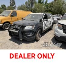 2017 Ford Explorer AWD Police Interceptor Sport Utility Vehicle Not Running, Missing Key, Body Damag