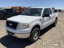 2008 Ford F150 4x4 Extended-Cab Pickup Truck Runs & Moves) (Runs Rough, Check Engine Light On, Crack