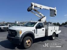 Altec AT37G, Articulating & Telescopic Bucket mounted behind cab on 2017 Ford F-550 Service Truck Ru