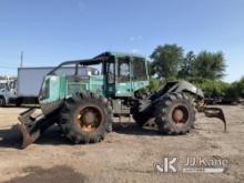 1997 Timberjack 460C Articulating Rubber Tired Log Skidder Runs-Jump Starter to Start, Operates, Doe