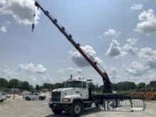 Skyhook 130EXD, Telescopic Sign Crane rear mounted on 1997 Mack CL713 T/A Flatbed/Utility Truck Runs