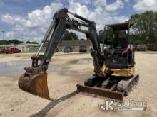 2013 John Deere 27D Mini Hydraulic Excavator Runs & Operates) (Jump to Startr) (Body Damage, Unable 