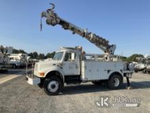 Telelect Commander 4045, Digger Derrick rear mounted on 2002 International 4800 4x4 Utility Truck Ru