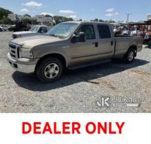 2005 Ford F250 Crew-Cab Pickup Truck Not Running, Condition Unknown, Body/Paint Damage