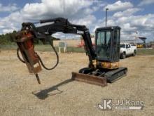 2013 John Deere 35D Mini Hydraulic Excavator Runs, Moves & Operates, Rust Damage