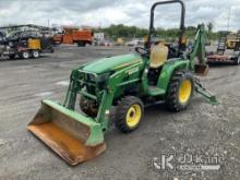 2020 John Deere 3032E 4x4 Mini Tractor Loader Backhoe Runs Moves & Operates