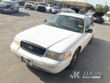 2003 Ford Crown Victoria Police Interceptor 4-Door Sedan Runs & Moves, Check Engine Light Is On, Win