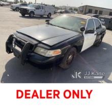 2011 Ford Crown Victoria Police Interceptor 4-Door Sedan Missing Spark Plugs, Runs Rough