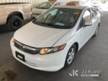 2012 Honda Civic 4-Door Sedan Runs & Moves, Paint Damage, Cng Tanks Expire In 2027