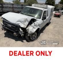 2011 Ford Ranger Utility Truck, Food Warmer Not Running, Wrecked, Airbag Deployed, Must Be Towed