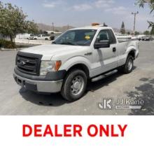 2014 Ford F-150 Regular Cab Pickup 2-DR Runs & Moves, ABS Light On, Brake Light On, Rear Driver Side