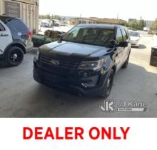 2018 Ford Explorer AWD Police Interceptor Sport Utility Vehicle Runs & Moves, Interior Stripped Of P