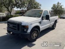 2009 Ford F-250 SD Regular Cab Pickup 2-DR Runs & Moves, Missing Tail Gate, Covered In Asphalt Insid