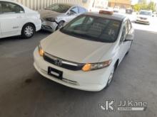 2012 Honda Civic 4-Door Sedan Runs & Moves, CNG Tank Expires in 2027