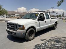 2005 Ford F350 Crew-Cab Pickup Truck Runs & Moves, Engine Runs Rough