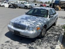 2003 Ford Crown Victoria Police Interceptor 4-Door Sedan Runs & Moves, Open Recall, Parts Are Obelet