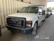 2009 Ford F250 Utility Truck Runs & Moves, Has Check Engine Light, Damaged Stereo, Missing Emission 