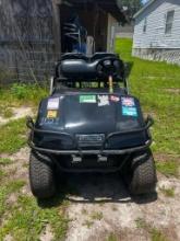 E-Z-GO Golf Cart - No Roof, Gas, Key, 4 Seat with Conversion Rear Seat, Not Running.