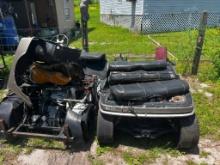 2 - Burnt Out Golf Carts, PARTS ONLY