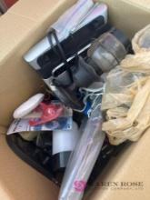 box lot sand paper radio heat gun and more