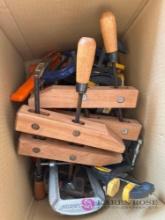 box lot of clamps