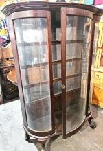 40 inch curved glass curio cabinet