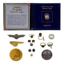 Jewelry, Coin and Token Assortment