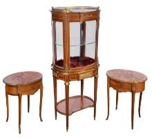 Vitrine and Side Table Assortment