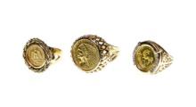 Gold Coin in 14k Yellow Gold Setting Assortment