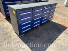 20 DRAWER TOOLBOX, 88" X 24" X 36"