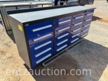 20 DRAWER TOOLBOX, 88" X 24" X 36"