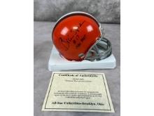 Brian Sipe Signed Cleveland Browns Mini Helmet - COA Allstar Collectibles