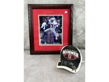 Ted Ginn Jr. Signed 8x10 Photo and Troy Smith Signed Heisman Hat