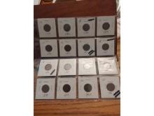 1884-1901 INDIAN HEAD CENTS 16 DIFFERENT DATES G-XF