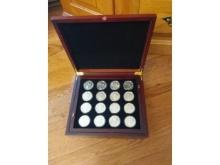 COMPLETE SET SILVER EAGLES 1986-2024 IN NICE WOOD DISPLAY BOX
