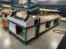 Double-Sided Wooden Dry Produce Merchandiser W/ End Cap