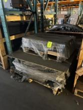 Pallet Of Metal Shelves And Heavy Duty Feet/Bases