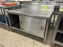 4f Stainless Steel Table W/ Storage