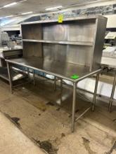 6ft Stainless Steel Table W/ Overshelf